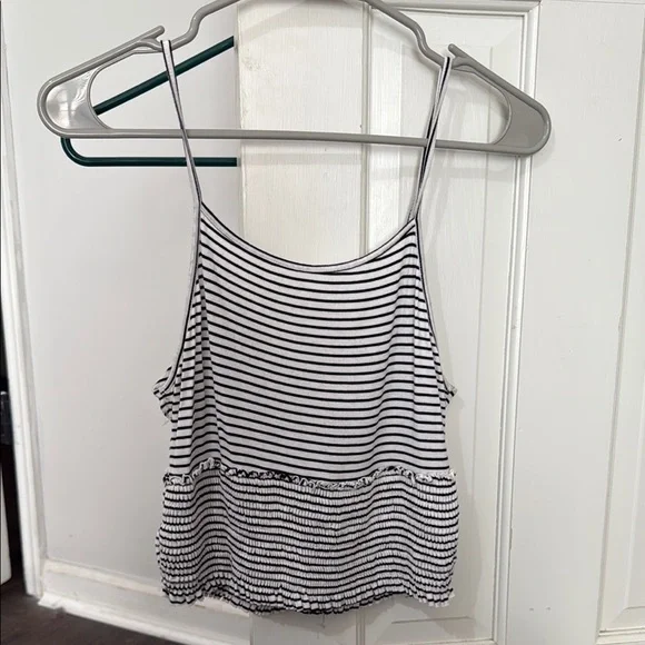 American Eagle Outfitters Black and White Striped Top - Picture 3 of 4